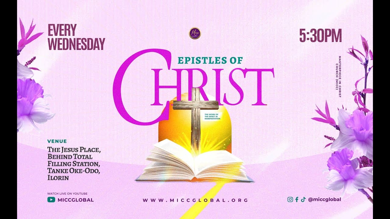 EPISTLES OF CHRIST ||CELEBRATING UNION: TWO SHALL BECOME ONE || 19TH NOVEMBER, 2025